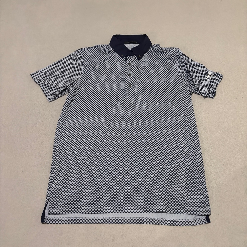 Greyson Polo Shirt Mens Medium Golf Preppy Casual Wolf Print Spring Summer
